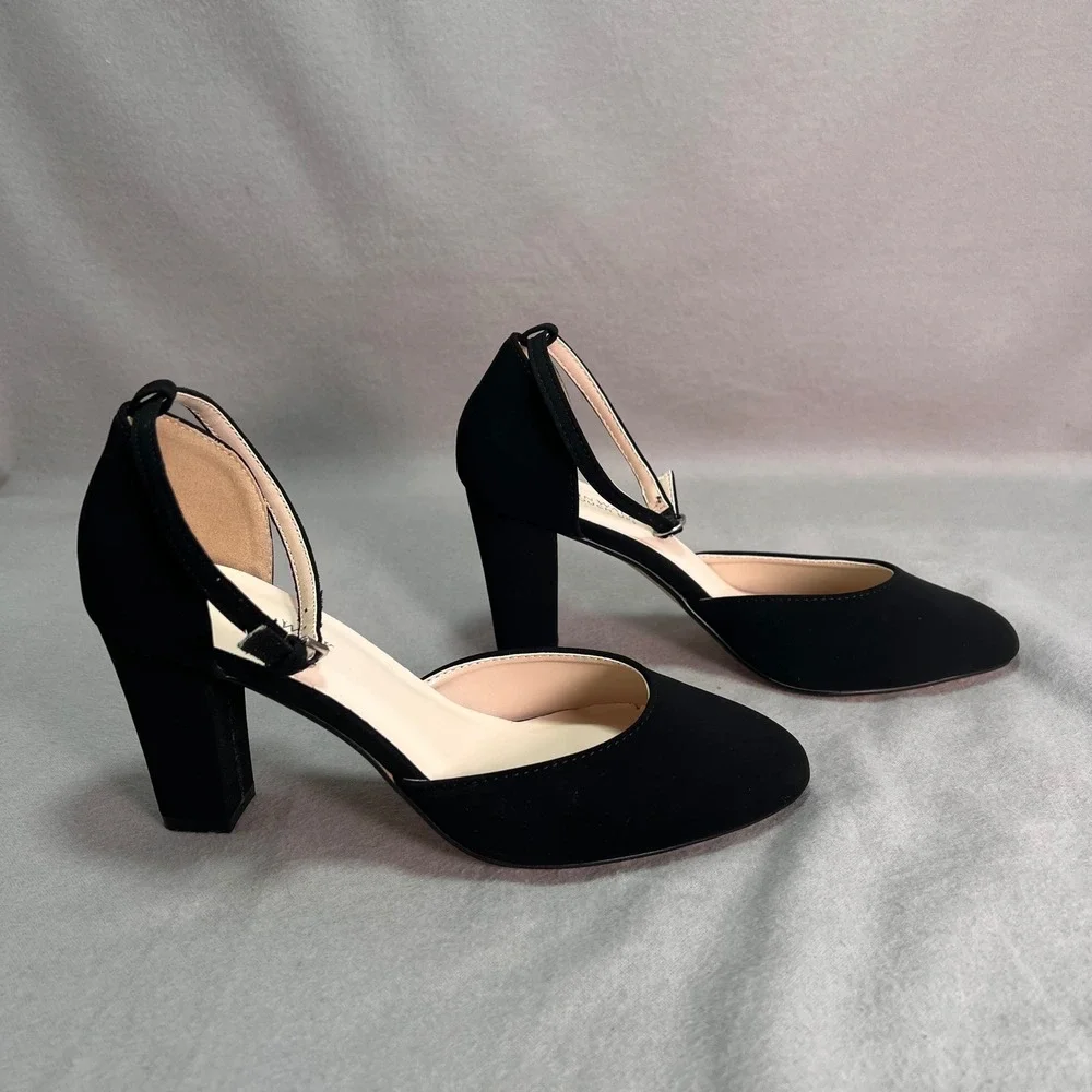 Benjamin Walk Touch Ups Amanda Black Modern Classic Dressy Heels 7M‎